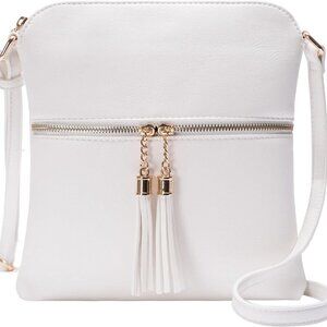 Womens Lightweight Medium Crossbody Purse with Tassel, Perfect Size Crossbody Ba